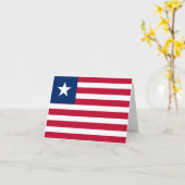 Liberia-Flagge Karte (Gelbe Blume)