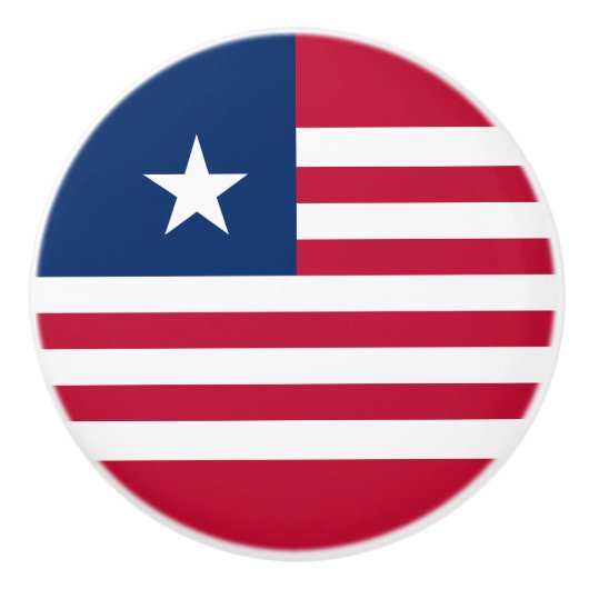 Liberia-Flagge Keramikknauf (Vorderseite)