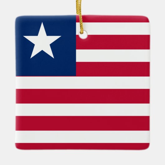 Liberia-Flagge Keramikornament (Vorderseite)