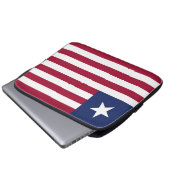 Liberia-Flagge Laptopschutzhülle (Vorne Knopf)