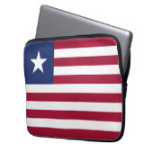Liberia-Flagge Laptopschutzhülle (Vorderseite Links)