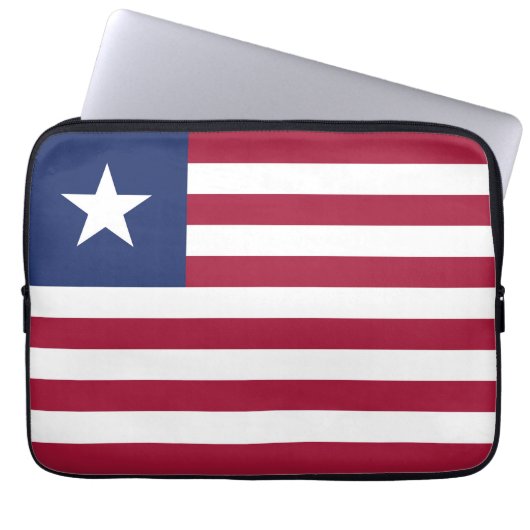 Liberia-Flagge Laptopschutzhülle (Vorderseite)