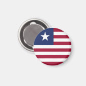 Liberia-Flagge Magnet (Vorderseite/Rückseite)