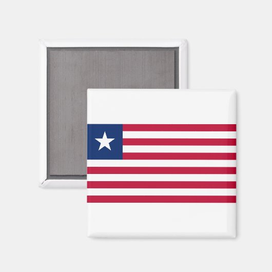 Liberia-Flagge Magnet (Vorderseite/Rückseite)