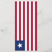 Liberia-Flagge Menükarte (Rückseite)
