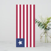Liberia-Flagge Menükarte (Stehend Vorderseite)