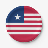 Liberia-Flagge Pappteller (Vorderseite)