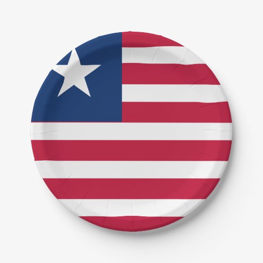 Liberia-Flagge Pappteller (Vorderseite)