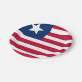 Liberia-Flagge Pappteller (Schrägansicht)