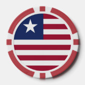 Liberia-Flagge Pokerchips (Vorderseite)
