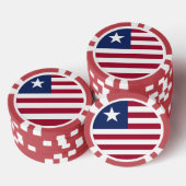 Liberia-Flagge Pokerchips (Stapel)