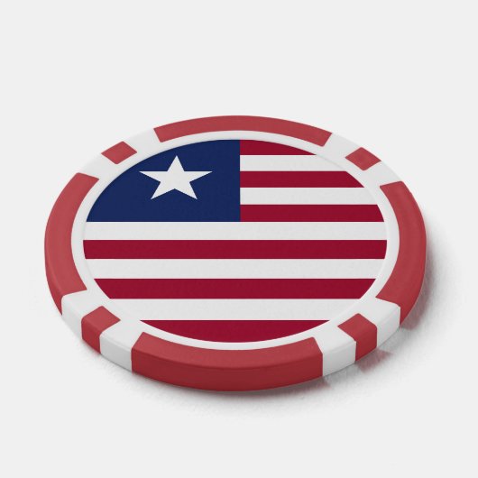 Liberia-Flagge Pokerchips (Einzeln)