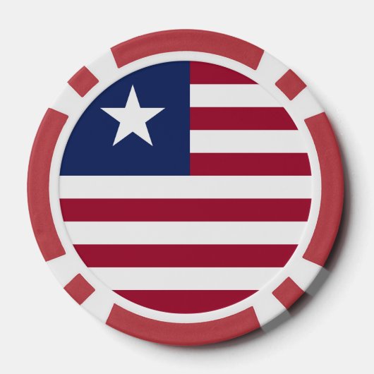 Liberia-Flagge Pokerchips (Rückseite)