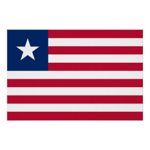 Liberia-Flagge Poster