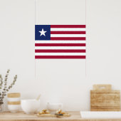 Liberia-Flagge Poster (Küche)