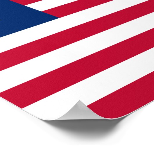 Liberia-Flagge Poster (Ecke)