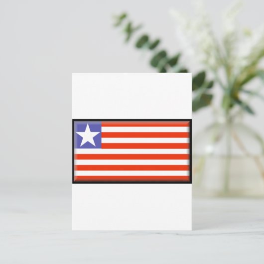 Liberia-Flagge Postkarte (Stehend Vorderseite)
