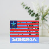 Liberia-Flagge Postkarte (Stehend Vorderseite)