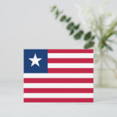 Liberia-Flagge Postkarte (Stehend Vorderseite)