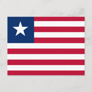 Liberia-Flagge Postkarte