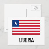 Liberia-Flagge Postkarte (Vorne/Hinten)