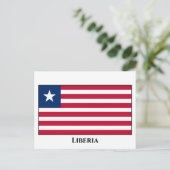 Liberia-Flagge Postkarte (Stehend Vorderseite)