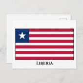 Liberia-Flagge Postkarte (Vorne/Hinten)