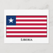Liberia-Flagge Postkarte (Vorderseite)
