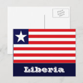 Liberia-Flagge Postkarte (Vorne/Hinten)
