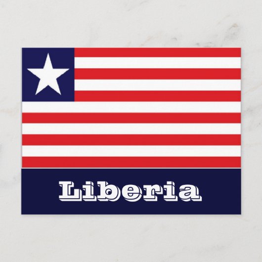 Liberia-Flagge Postkarte (Vorderseite)