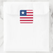 Liberia-Flagge Quadratischer Aufkleber (Tasche)