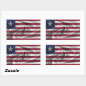 Liberia-Flagge Rechteckiger Aufkleber (Blatt)