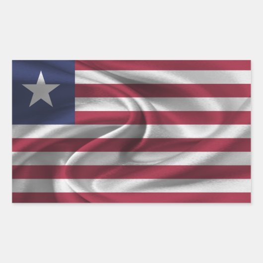 Liberia-Flagge Rechteckiger Aufkleber (Vorderseite)