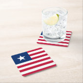 Liberia-Flagge Rechteckiger Pappuntersetzer (Vor Ort)