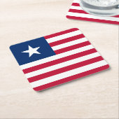 Liberia-Flagge Rechteckiger Pappuntersetzer (angewinkelt)