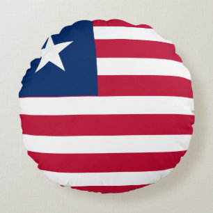 Liberia-Flagge Rundes Kissen