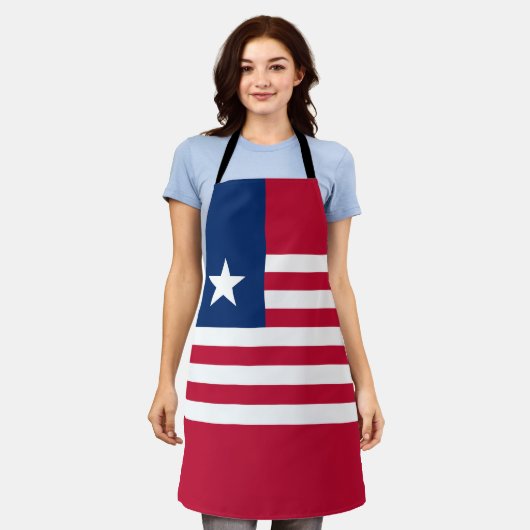 Liberia-Flagge Schürze (Getragen)