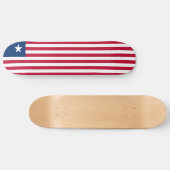 Liberia-Flagge Skateboard (Horizontal)