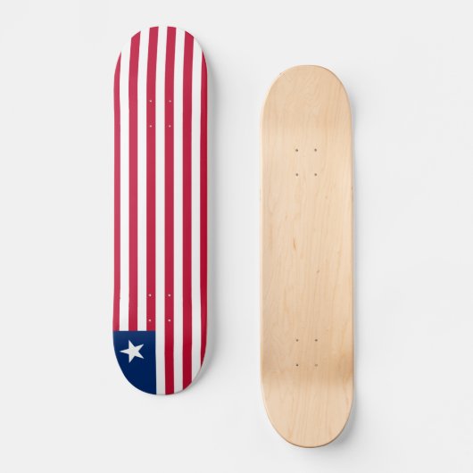Liberia-Flagge Skateboard (Vorderseite)