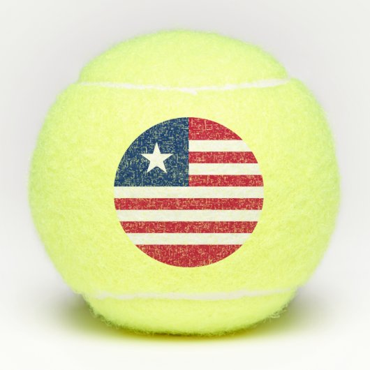 Liberia-Flagge Tennisbälle (Vorderseite)