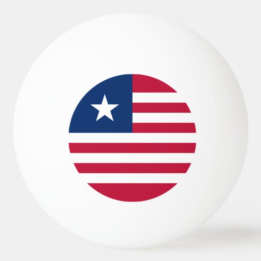 Liberia-Flagge Tischtennisball (Vorderseite)