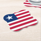 Liberia-Flagge Untersetzer (angewinkelt)