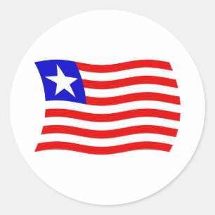 Liberia-Flaggen-Aufkleber Runder Aufkleber