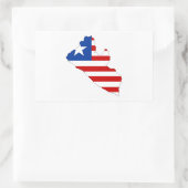 Liberia-Flaggen-Symbol Rechteckiger Aufkleber (Tasche)