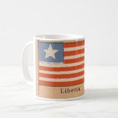 Liberia-Flaggen-Tasse Kaffeetasse (Vorderseite Links)