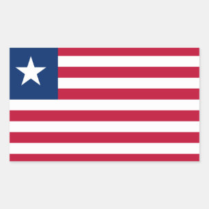 Liberia* Flaggenaufkleber Rechteckiger Aufkleber