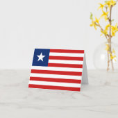 Liberia Flaggennotecard Karte (Gelbe Blume)
