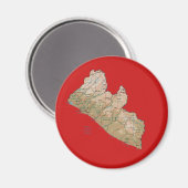 Liberia-Karte Magnet (Vorderseite/Rückseite)
