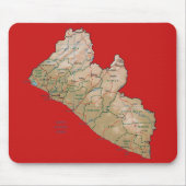 Liberia-Karte Mousepad (Vorne)
