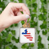 Liberia-Landesflaggekarten-Formsymbol Schlüsselanhänger (Hand)